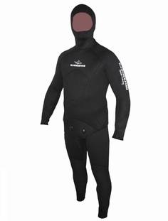 Гидрокостюм 7 мм AQUASTRETCH HAMMERFISH BLACK/открытая пора, длинные штаны L