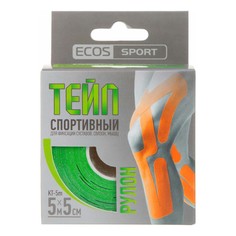 Тейп для фиксации суставов связок и мышц Ecos в рулоне 5 м