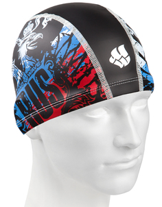 Шапочка для плавания Mad Wave Color Rus black