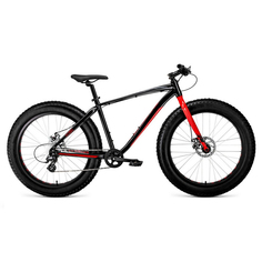 Велосипед горный фэтбайк Forward Bizon 26 D рама 18" черно-красный
