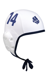 Шапочка для водного поло Mad Wave Waterpolo Caps 14 white/blue
