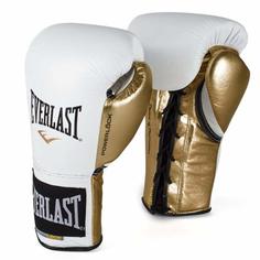 Перчатки боевые Powerlock 8oz бел/золот. Everlast