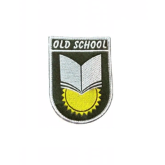 Патч на липучке Old school, 7х9.5 см No Brand