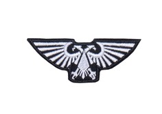 Нашивка патч текстильный Strike Warhammer 4000 Орел белый на черном