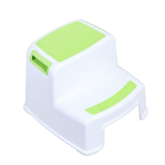 Подставка детская с прорезинеными ступеньками, цвет белый/зеленый Sima-Land
