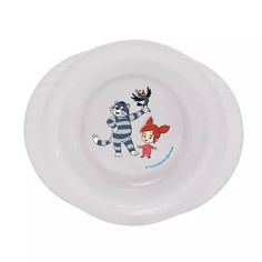 Тарелка Мама Тама пласт глубокая на присоске, с 6 месяцев, белый