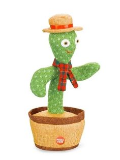 Интерактивная игрушка Dancing Cactus танцующий и поющий кактус No Brand