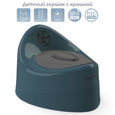 Горшок детский с крышкой Amarobaby Fort, бирюзовый, AB221102F/18