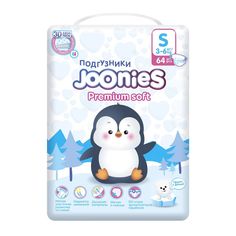 Подгузники Joonies Premium Soft размер S (3-6 кг) 64 шт