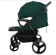 Прогулочная коляска Indigo Epica XL Air, темно-зеленый