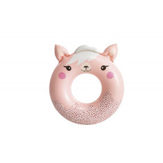 Надувной круг Intex 59266 Лама 8+ розовый, 84 см