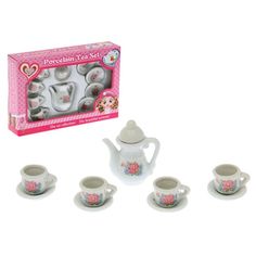 Набор игрушечной посуды КНР керамической, Чайный сервиз, 9 предметов (ZY844143)