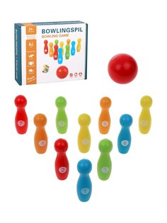 Развивающая деревянная игра Наша игрушка Боулинг, 803831