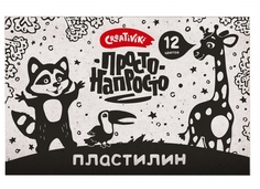 Пластилин Creativiki ПРОСТО-НАПРОСТО 12 цв. 144 г ассорти ПЛ1212КР (236277)