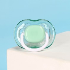 Соска - пустышка классическая, силикон, +6мес., с колпачком, цвет зеленый Mum&Baby