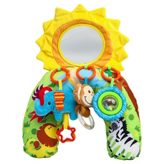 Развивающая подушка КНР для малыша "Зоо", с погремушками, зеркалом (81931)