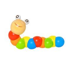 Головоломка-змейка Лесная мастерская "Гусеничка" дерево, 16х3,2х3,3 см