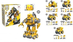 Конструктор Наша Игрушка Робот-трансформер желтый 133дет. LM905-B