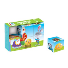 Деревянные кубики Sima-land IQ "Любимые сказки", 6 шт (9298557)