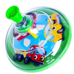 Юла Пеликан прозрачная "Машинки" пластик Pelikan