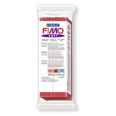 Полимерная глина FIMO Soft, запекаемая в печке, 350 г цвет вишневый (FIMO8022-26)