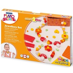 Набор для лепки FIMO kids create&play, создание украшений Цветы, уровень сложности 2 (FIMO