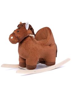 Лошадь-качалка Нижегородская игрушка малая со спинкой См-796-13_г