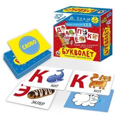 Карточная игра Русский стиль "Букволет", обучающая, 2-6 игроков, 4-10 лет (4732)