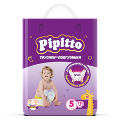 Подгузники-трусики Pipitto 11-22 кг, 5р, 19шт