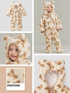 Комбинезон детский Happy Baby 89055, beige(bear), размер 68