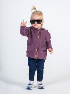 Кофточка детская с капюшоном Pure Love фиолетовый, размер 86 Amarobaby