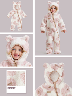 Комбинезон детский Happy Baby 89055, pink(flower), размер 80