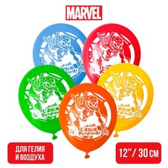 Воздушные шары «С Днем Рождения», Человек-паук, 5 шт., 12" Marvel