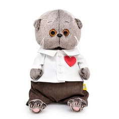 Мягкая игрушка Басик BABY в рубашке с сердечком, 20 см BB129 No Brand