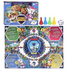 Настольная игра-ходилка Умка "Супер щенки", 4 фишки, кубик