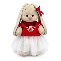 Мягкая игрушка Зайка Ми в свитере с оленем, 25 см StS619 No Brand