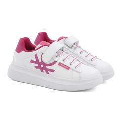 Кеды United Colors of Benetton BTK314606, белый; розовый, 33