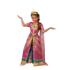 Карнавальный костюм Батик Жасмин, платье, корона, р.32, рост 122 см, розовый