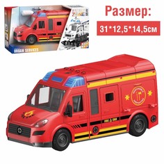 Конструктор винтовой Скорая помощь, свет, звук, инерция, 50 дет No Brand