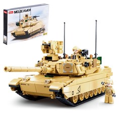 Конструктор Модельки Танк Brown M1A2 Abrams, 781 деталь Sluban