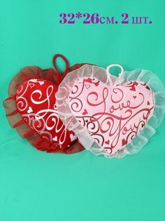 Мягкая игрушка Мэри Море сердце 32 см 2 шт розовый,красный