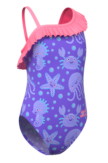 Купальник слитный детский Mad Wave Daisy G3, фиолетовый, 110