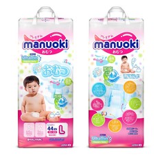 Подгузники Manuoki Ultrathin L (12+ кг), 44 шт (2 шт) No Brand