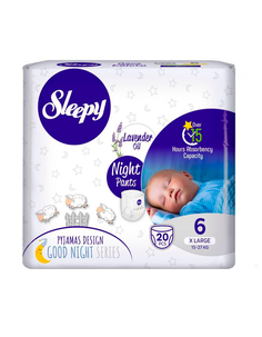 Детские подгузники Sleepy NATURAL JUMBO PACK ECO NIGHT PANTS № 6 15-25 кг 20шт