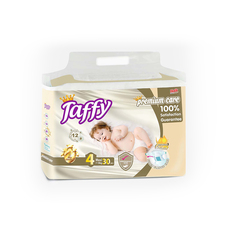 Детские подгузники Taffy PREMIUM CARE №4 7-18кг 30 шт