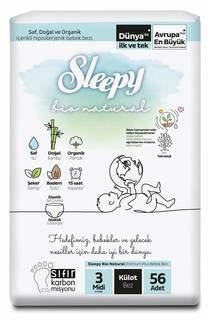 Детские подгузники Sleepy BIO NATURAL 2X TRAINING PANTS NO.3 4-9 кг 56 шт
