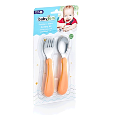 Набор столовых приборов BabyJem Orange из нержавеющей стали 522