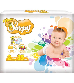 Детские подгузники Sleepy ECO PACK BABY DIAPER NO.2 3-6 кг 35 шт