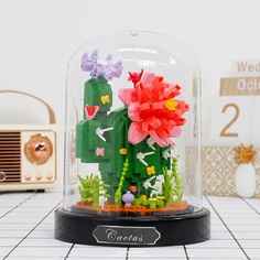 Конструктор 3D Balody из миниблоков Цветы в колбе, 615 дет