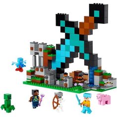 Конструктор Lepin Minecraft Майнкрафт Застава меч с фигурками, 427 дет
